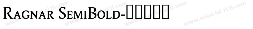 Ragnar SemiBold字体转换